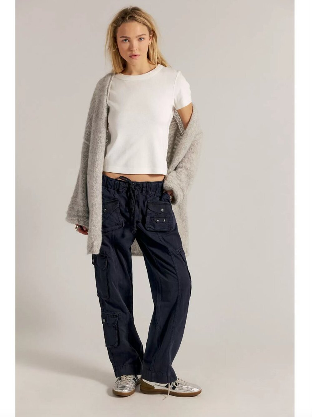 Free People Tahiti Cargo Pant in Black